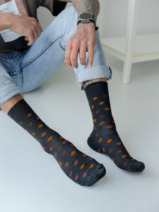 Men's Dots pattern socks 0125.132