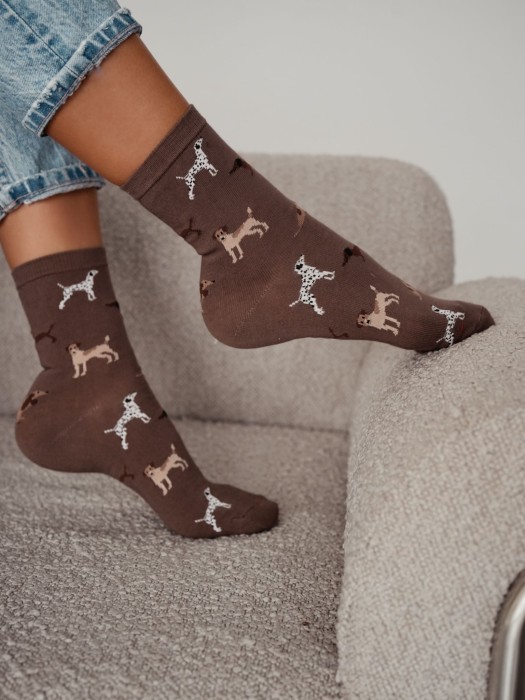 Women's Dogs pattern socks 0200.199
