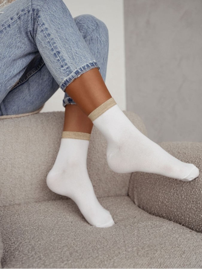 Women's socks with lurex welt 0200.200