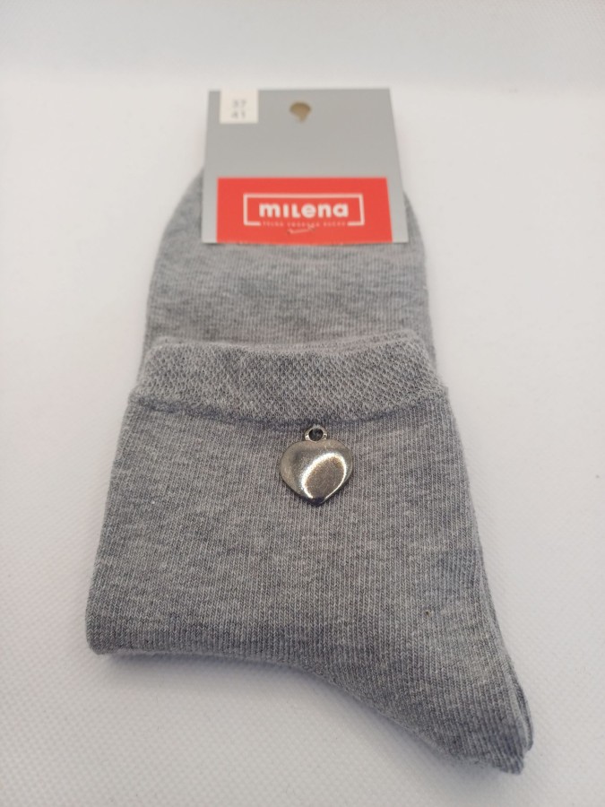 Women's cotton socks with small metal detail...