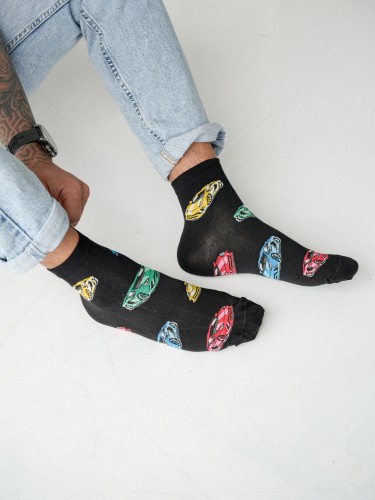 Men's Cars pattern short socks 1153.021