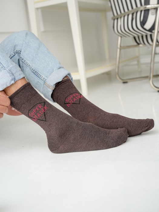Men's SUPER GRANDPA pattern socks 0125.133