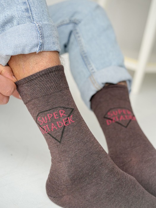 Men's SUPER GRANDPA pattern socks 0125.133