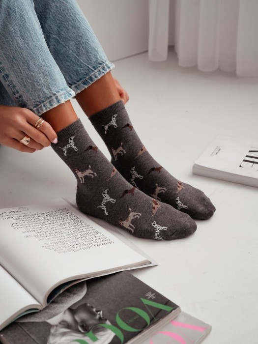 Women's Dogs pattern socks 0200.199