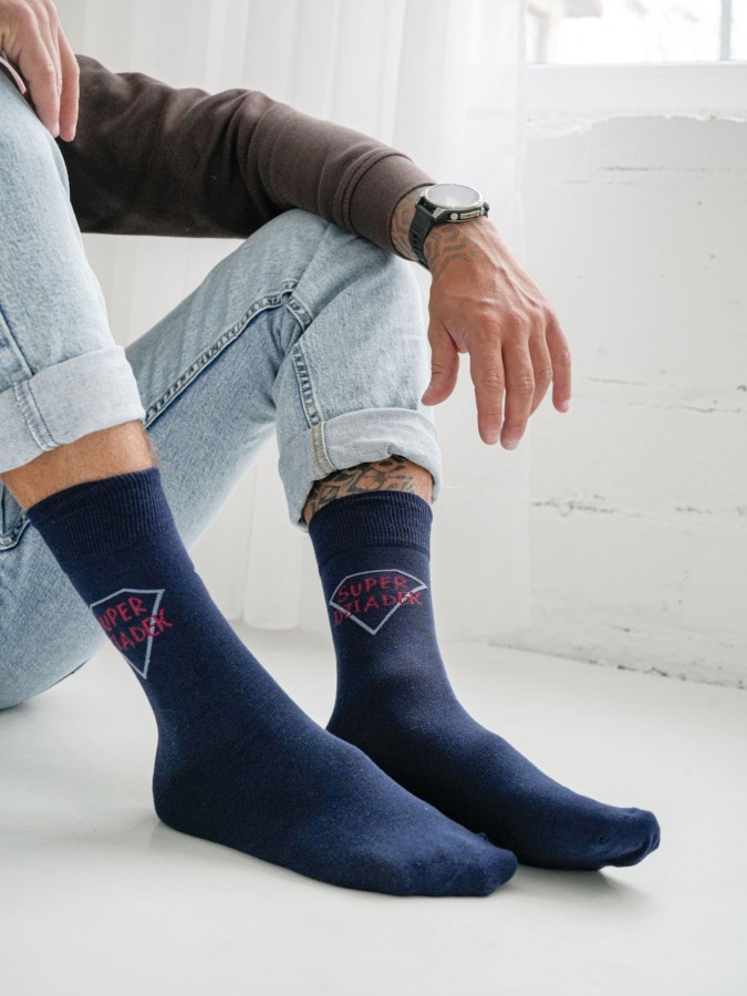 Men's SUPER GRANDPA pattern socks 0125.133