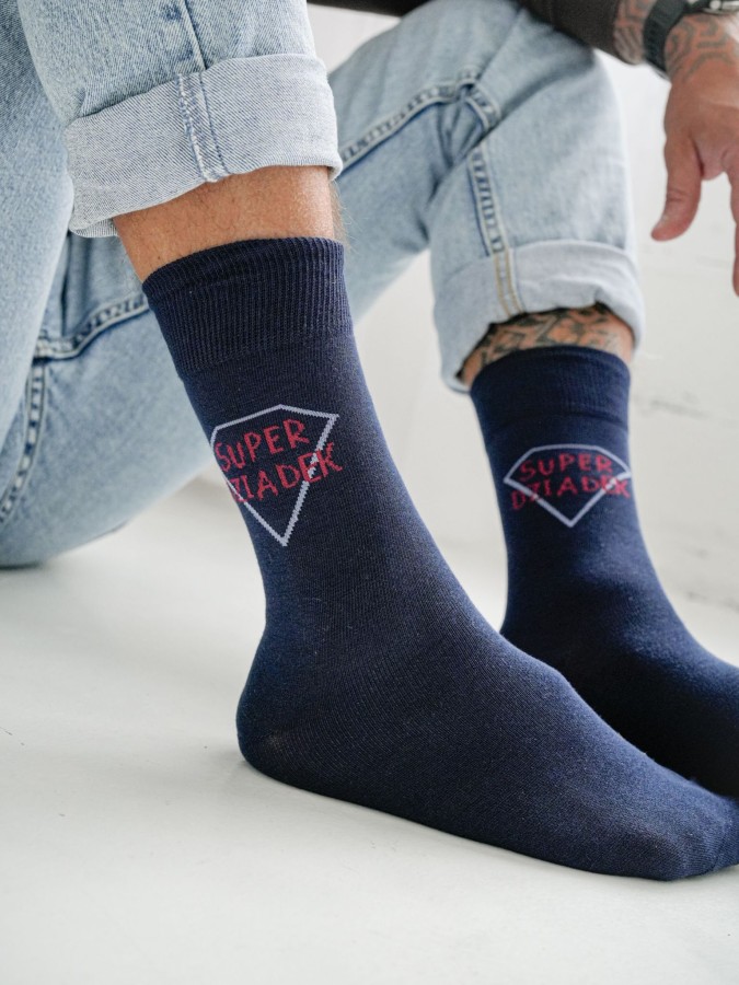 Men's SUPER GRANDPA pattern socks 0125.133