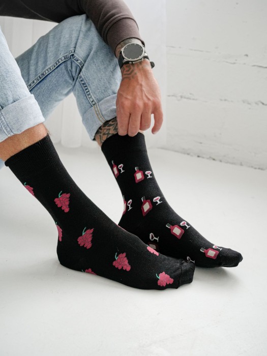 Men's socks Wine (Two another) 0125.137