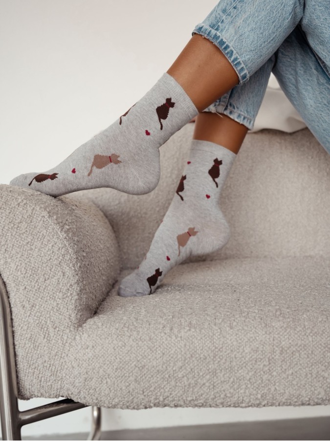 Women's socks Cats & Hearts  0200.205