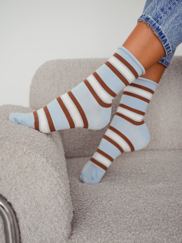 Women's Non-Pressure Stripes pattern socks 0200.206 2