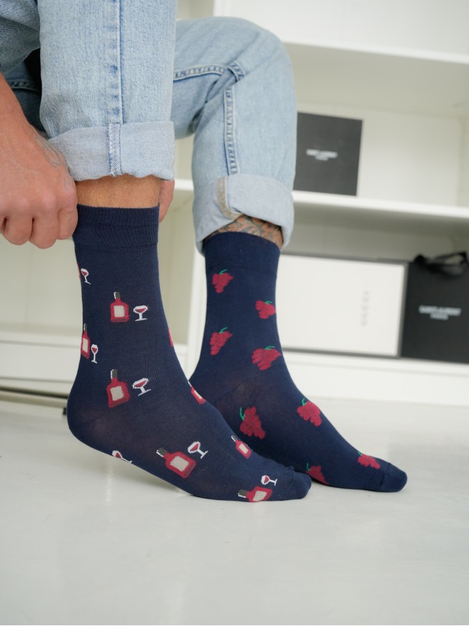 Men's socks Wine (Two another) 0125.137