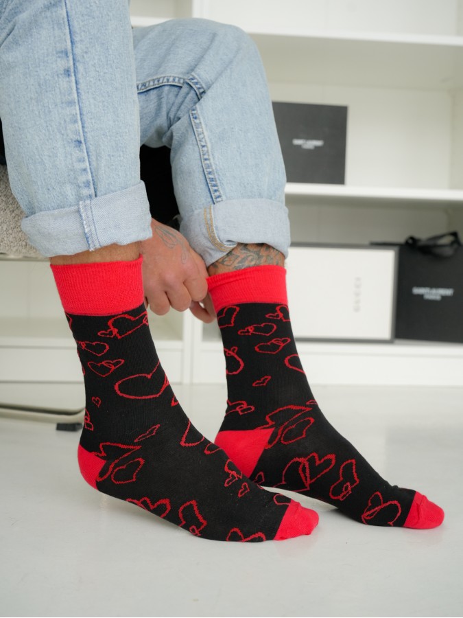 Men's Hearts Contours socks  0125.139