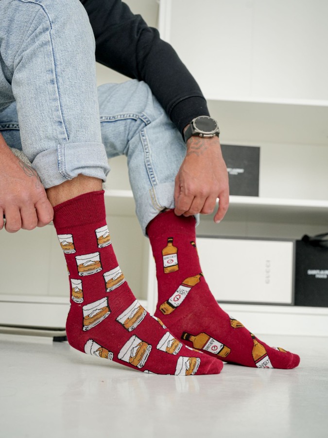 Men's Whiskey pattern socks 0125.074