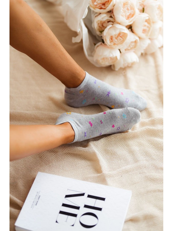 Women's Flowers pattern low ankle socks 002.1146
