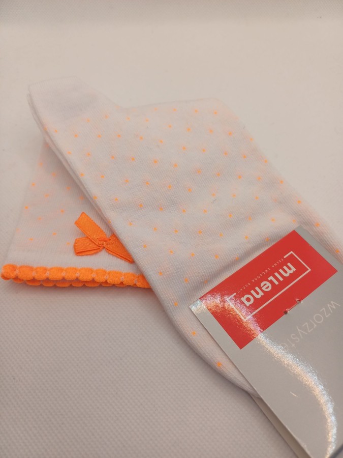 Women's dotted socks with a little bow 0842.001