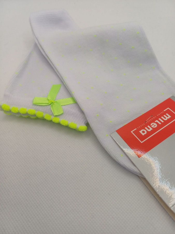 Women's dotted socks with a little bow 0842.001