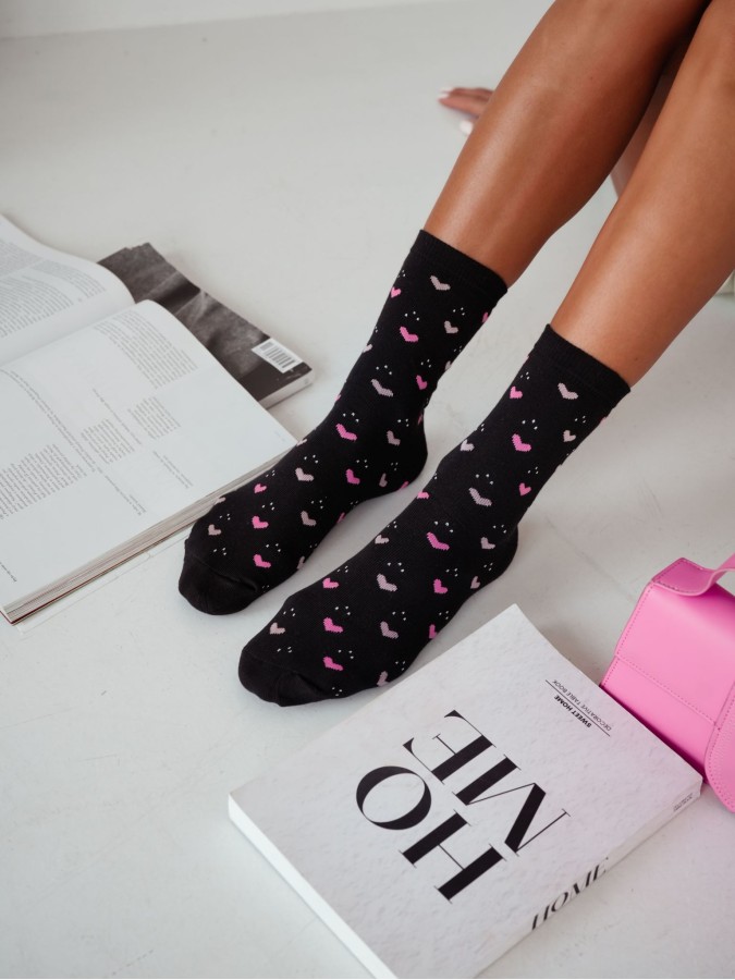 Women's Hearts & Dots pattern socks 0200.208