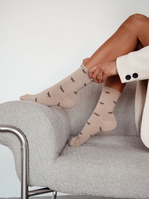 Women's Little Bow pattern socks 0200.209