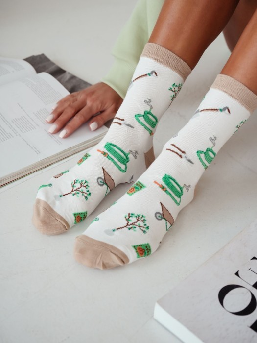 Women's Garden pattern socks 0200.210