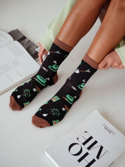 Women's Garden pattern socks 0200.210
