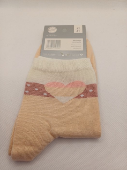 Women's Heart & Little dots pattern socks 0200.215