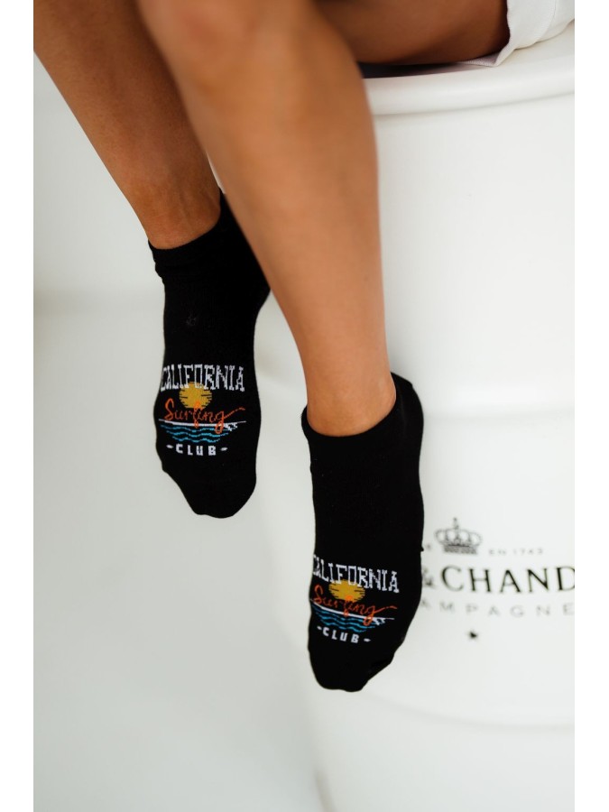 Women's California pattern low ankle socks...