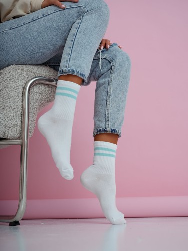 Women's stripes pattern socks 0200.212