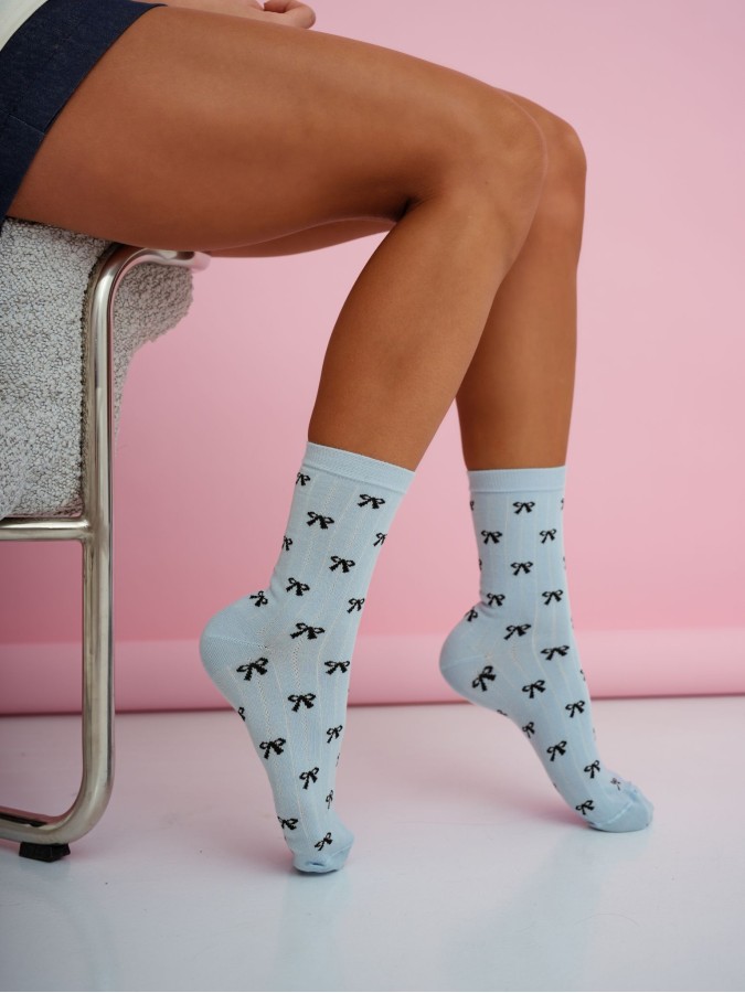 Women's Little bows pattern socks 0200.221