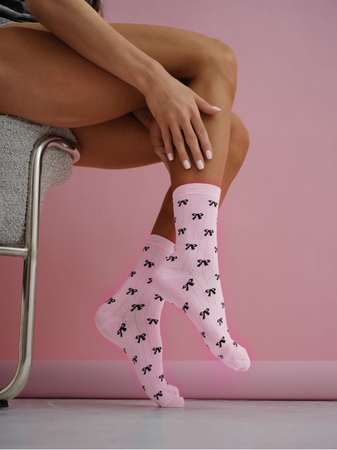 Women's Little bows pattern socks 0200.221