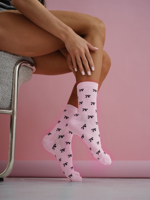 Women's Little bows pattern socks 0200.221