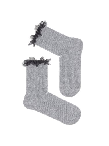 Women's socks with tulle 1030.001