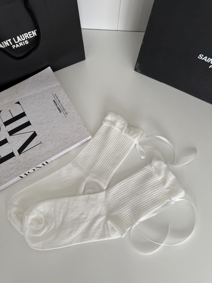 Women's socks with a ribbon 1641