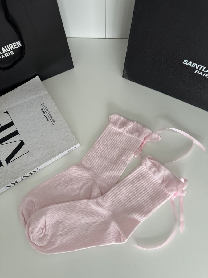 Women's socks with a ribbon 1641