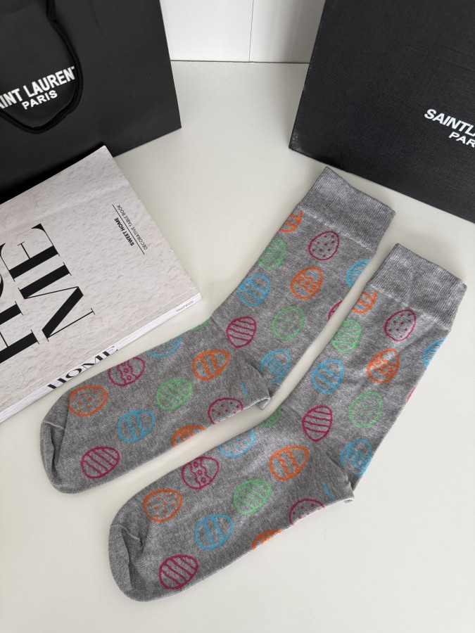 Men's Colorful Easter eggs pattern socks 0125.142