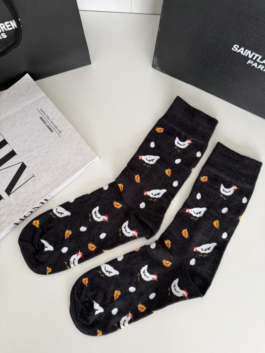 Men's Hens & Chicks pattern socks  0125.143