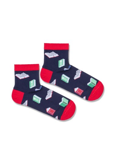 Men's Bookish pattern short socks 1153.004