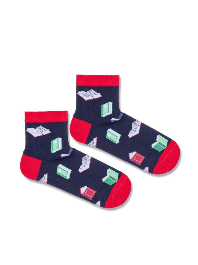 Men's Bookish pattern short socks 1153.004