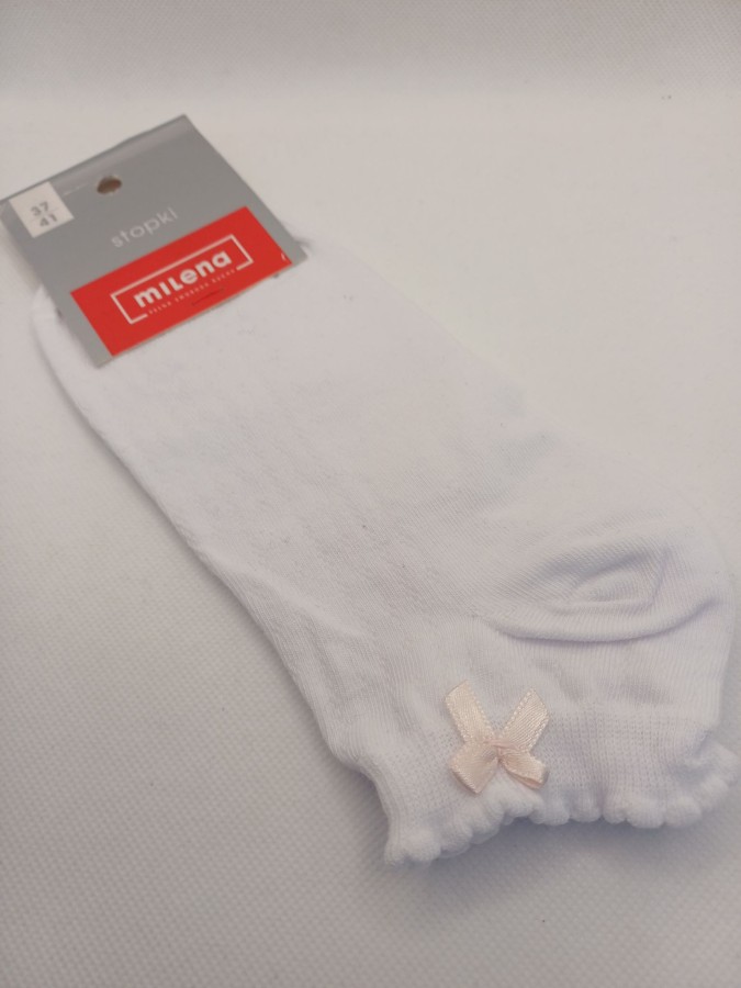 Women's low ankle socks with a little bow 0859
