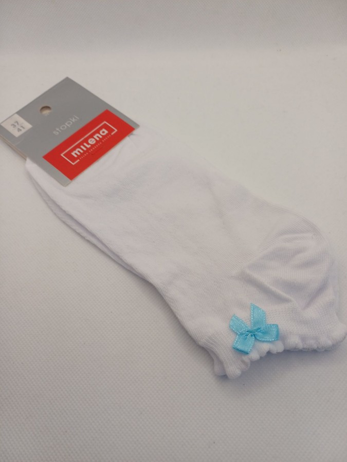 Women's low ankle socks with a little bow 0859