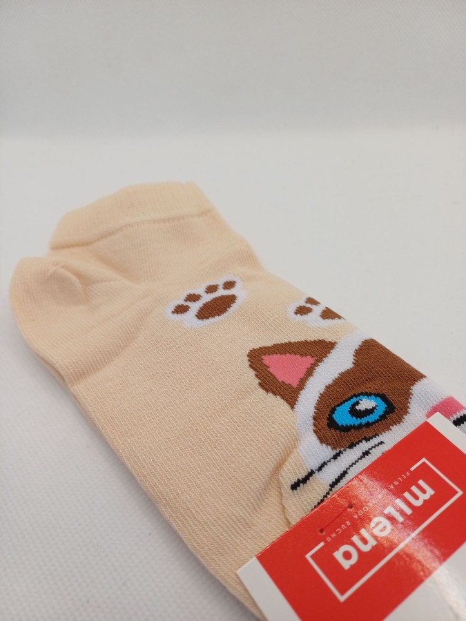 Kids' Cat's head pattern low ankle socks 001.1160