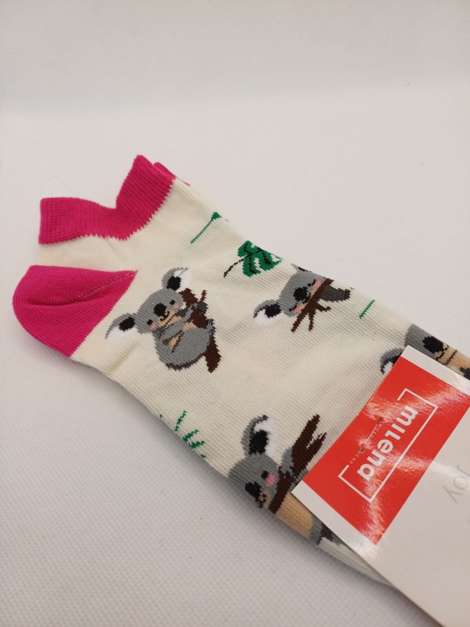 Kids' Koala pattern low ankle socks 002.1160