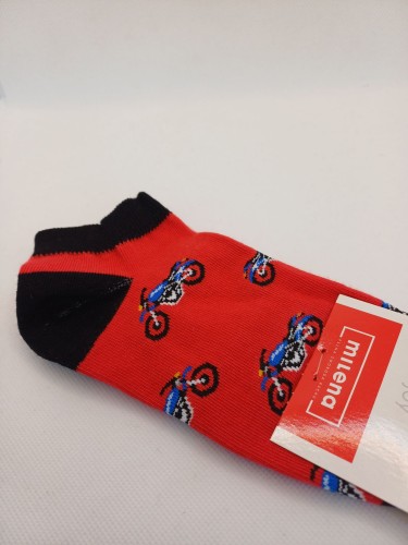Kids' Motorbikes pattern low ankle socks 1160.004 2