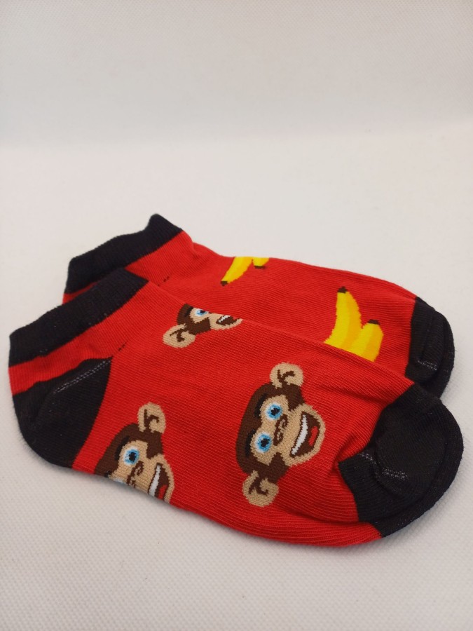 Kids' Monkeys & bananas pattern low ankle socks...
