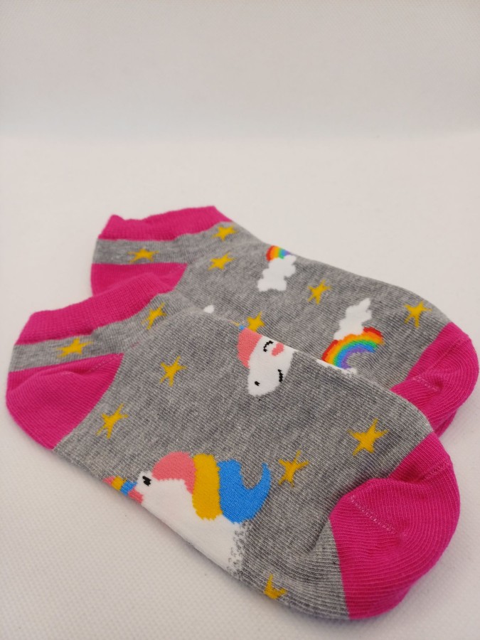 Kids' Unicorn pattern low ankle socks 1160.013