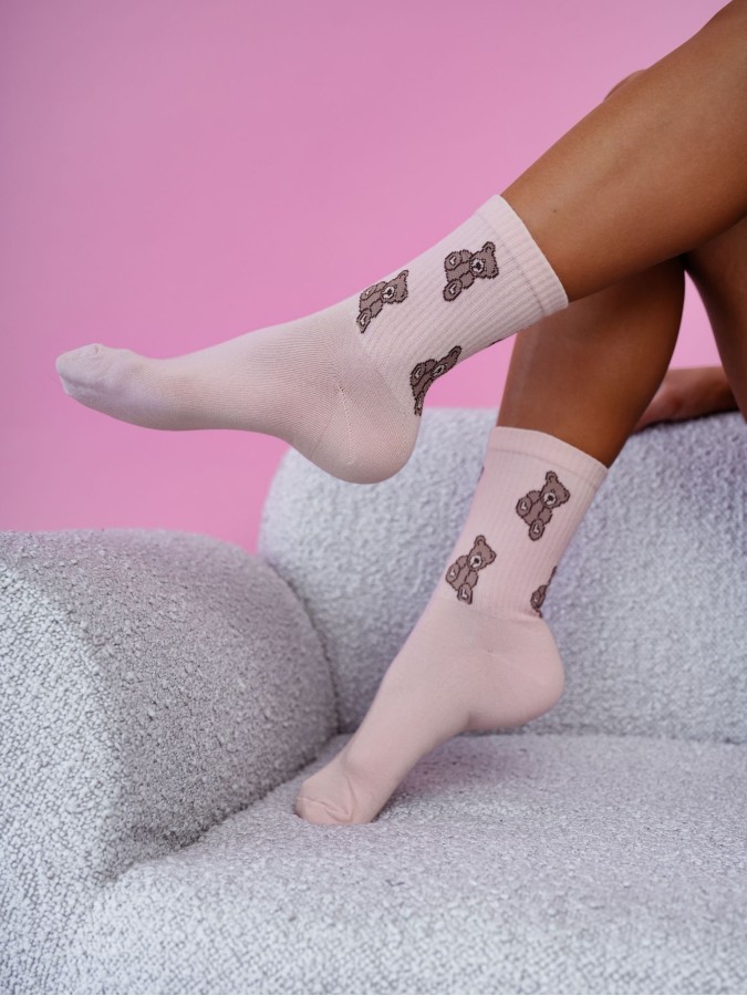 Women's Teddy Bears pattern socks 0200.227