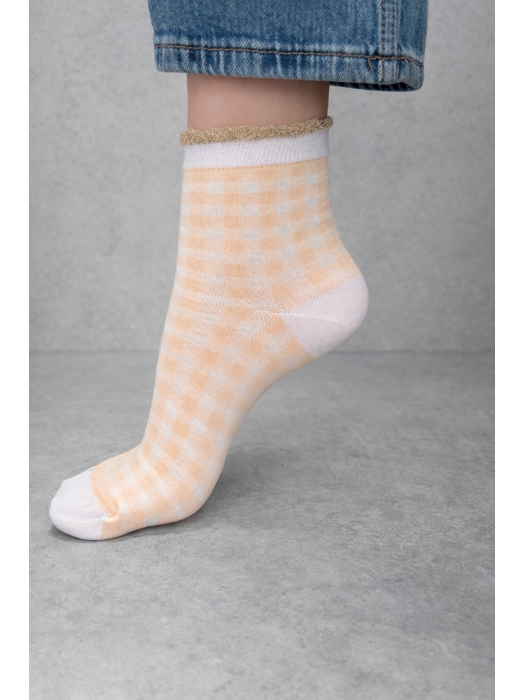 Skarpetki damskie w kratkę 0200.213 WYPRZEDAŻ