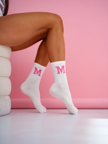 Women's Letter M pattern socks 0200.229