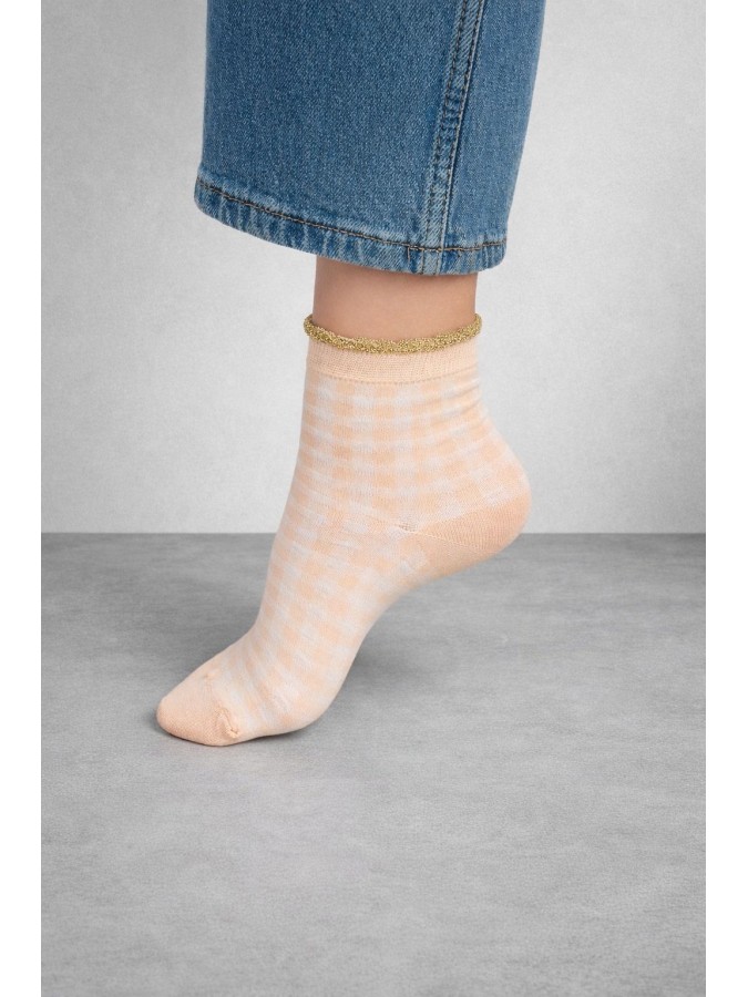 Women's checkered socks 0200.213