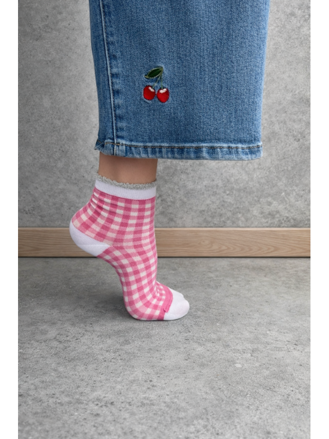 Women's checkered socks 0200.213