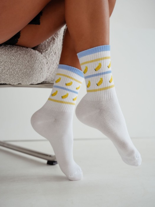 Women's Bananas pattern socks 0200.234
