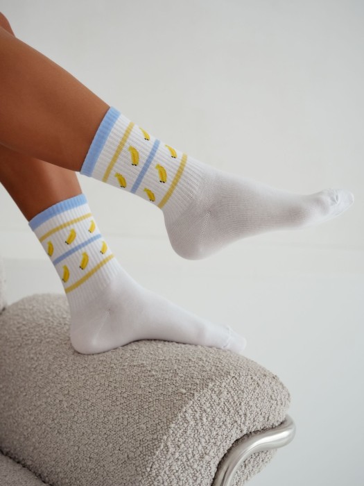 Women's Bananas pattern socks 0200.234